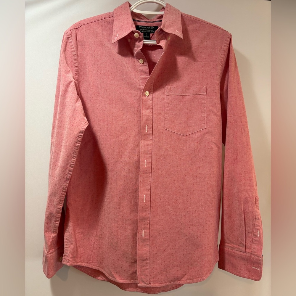Banana Republic Red Oxford Shirt